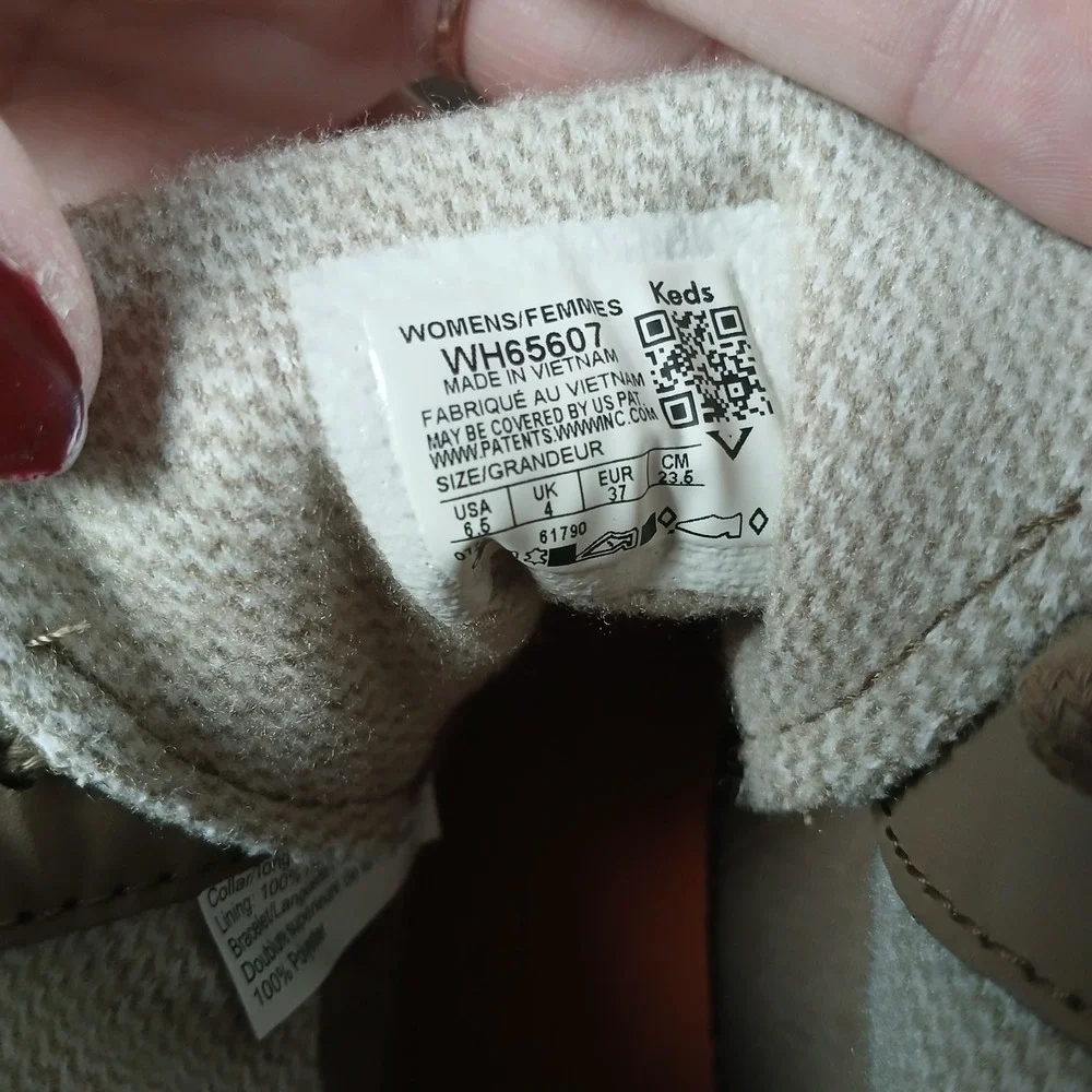 Keds Suede Lace‎ Up Ankle Booties Fall Sweater Top Taupe Women's 6.5 #WH65607